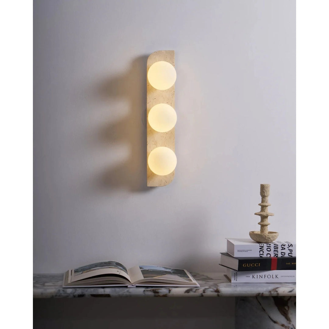 Round Stone Wall Light