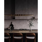 Minimalist Wooden Bead Pendant Light