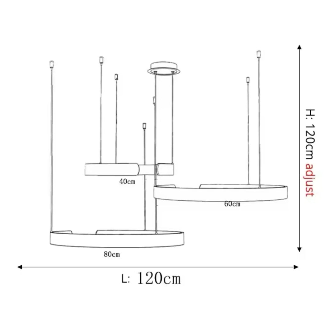 Circular LED Metal Pendant Light