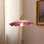 Retro Lotus Glass Pendant Lamp