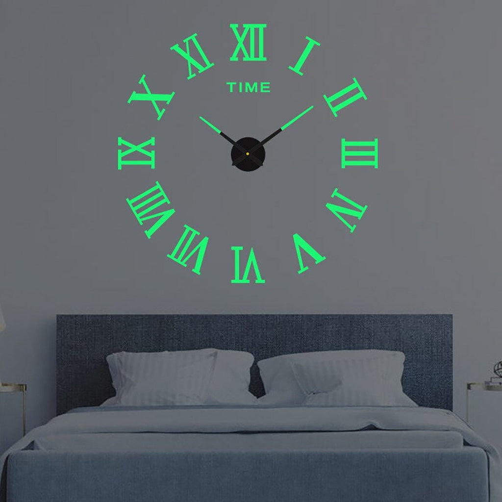 3D Wall Clock – Modern Roman Numeral Or Typographic Decorative Design