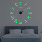 3D Wall Clock – Modern Roman Numeral Or Typographic Decorative Design