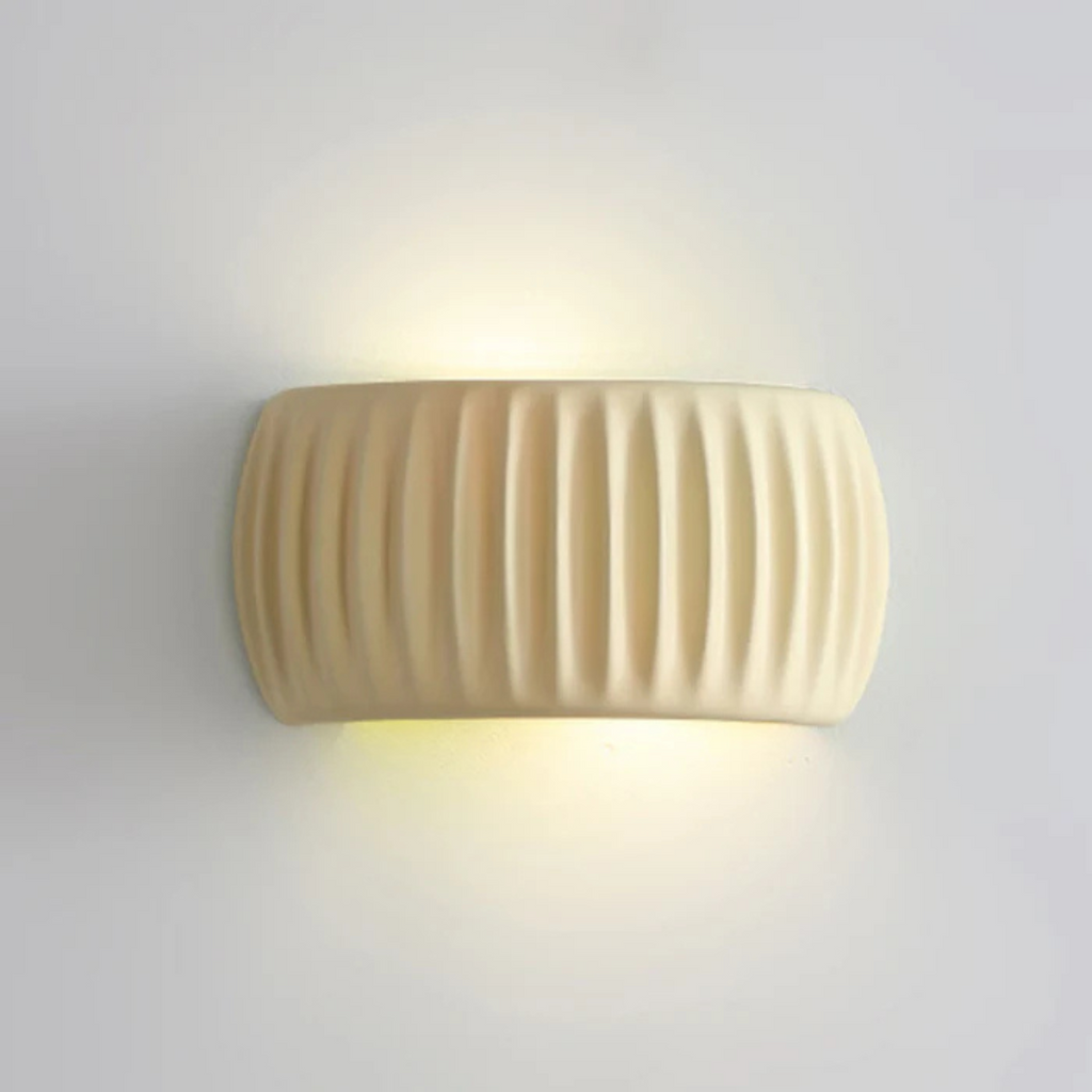 Modern Resin Wall Sconce Ribbed LED Accent Light