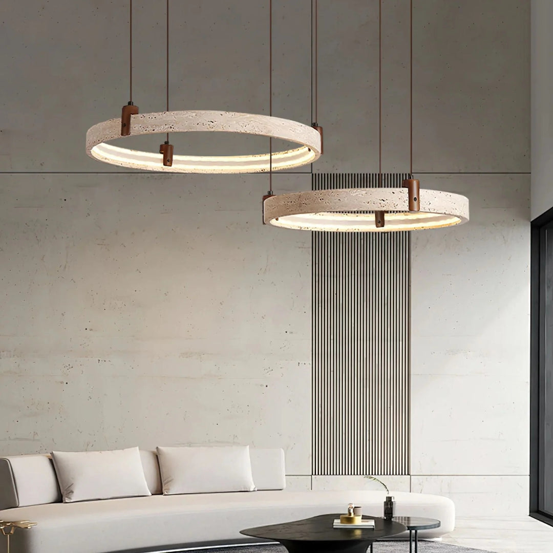Stone Ring Pendant Light