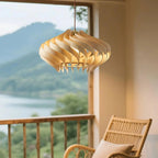 Japandi Wooden Pendant Light