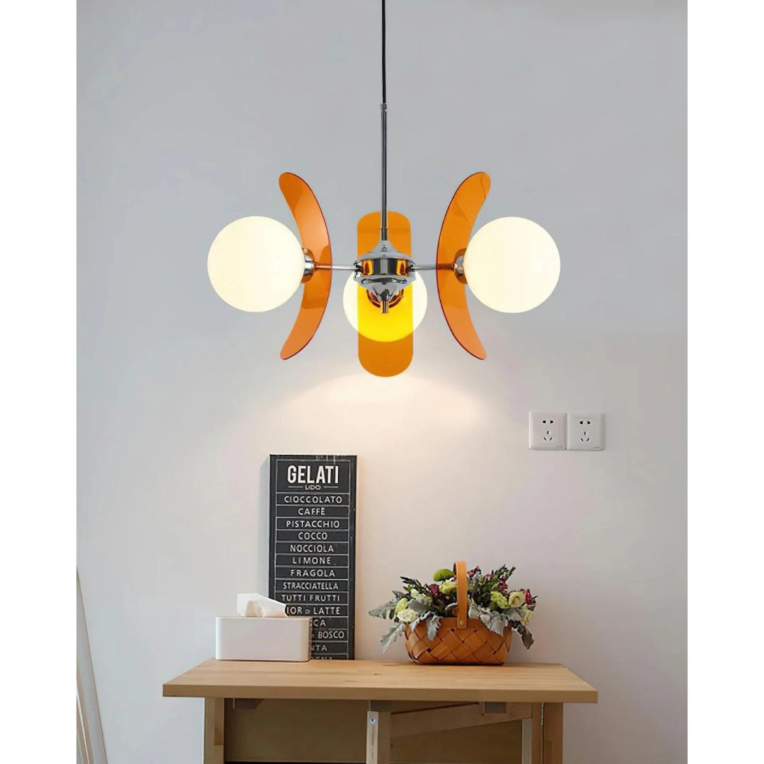 Mid-Century Glass Pendant Light