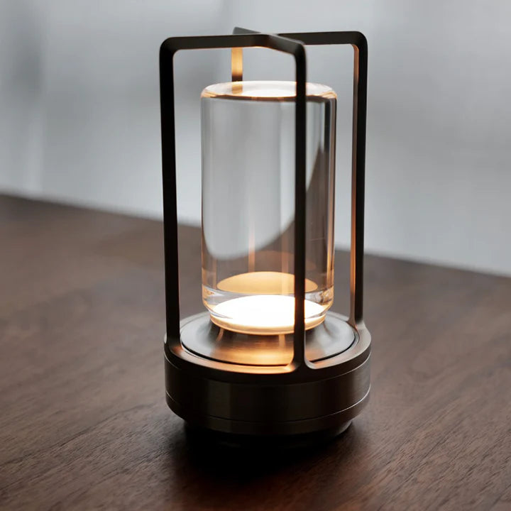Modern Glass Cylinder Table Lamp