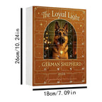 2026 Christmas German Shepherd Advent Calendar 24 pieces 2D flat German Shepherd dog decorations Christmas Countdown surprise gift