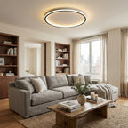 Frosted Glass Round Ceiling Lamp – Scandinavian Minimalist Soft Ambient Light
