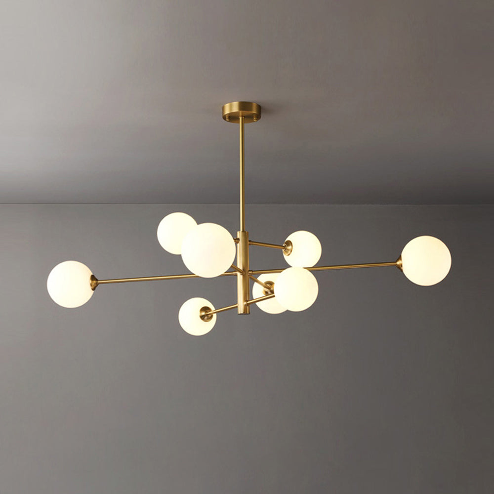 Truva Lustre Bulle Moderne. Cuivre/Verre. Noir/Cuivre. Salon - Neutralighting