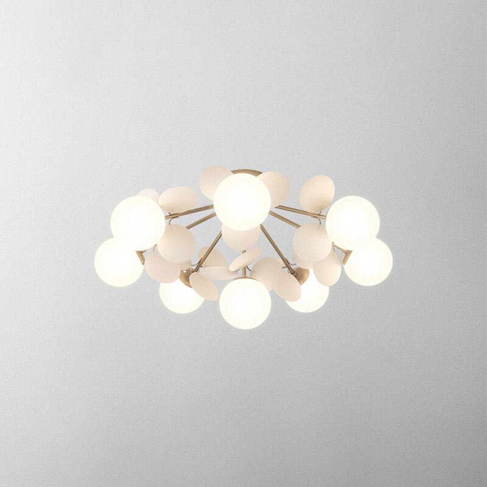 LED Ceiling Light Metal Glass and Acrylic Branch Design | Nature Inspired Style | Modern Botanical Interior Lighting