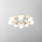LED Ceiling Light Metal Glass and Acrylic Branch Design | Nature Inspired Style | Modern Botanical Interior Lighting