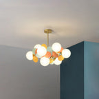 LED Ceiling Light Metal Glass and Acrylic Branch Design | Nature Inspired Style | Modern Botanical Interior Lighting