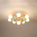 LED Ceiling Light Metal Glass and Acrylic Branch Design | Nature Inspired Style | Modern Botanical Interior Lighting