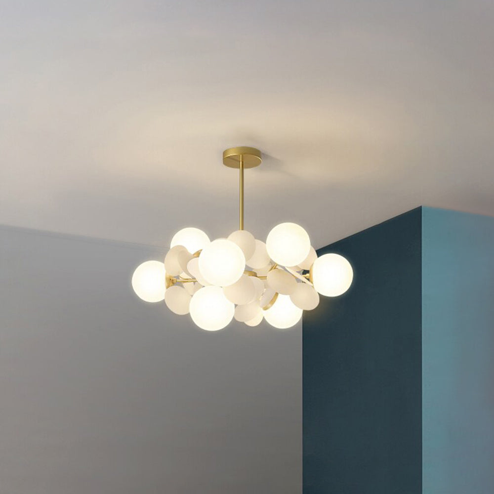 LED Ceiling Light Metal Glass and Acrylic Branch Design | Nature Inspired Style | Modern Botanical Interior Lighting