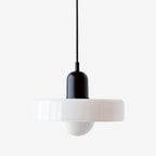 Bauhaus Colored Glass Pendant Lamp – Geometric Stacked Suspension Light