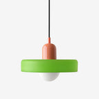 Bauhaus Colored Glass Pendant Lamp – Geometric Stacked Suspension Light