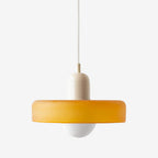 Bauhaus Colored Glass Pendant Lamp – Geometric Stacked Suspension Light