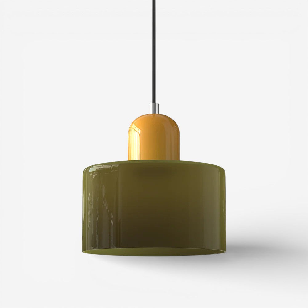 Creative Bauhaus Pendant Lamp – Two-Tone Geometric Suspension Light