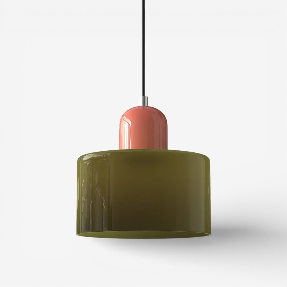 Creative Bauhaus Pendant Lamp – Two-Tone Geometric Suspension Light