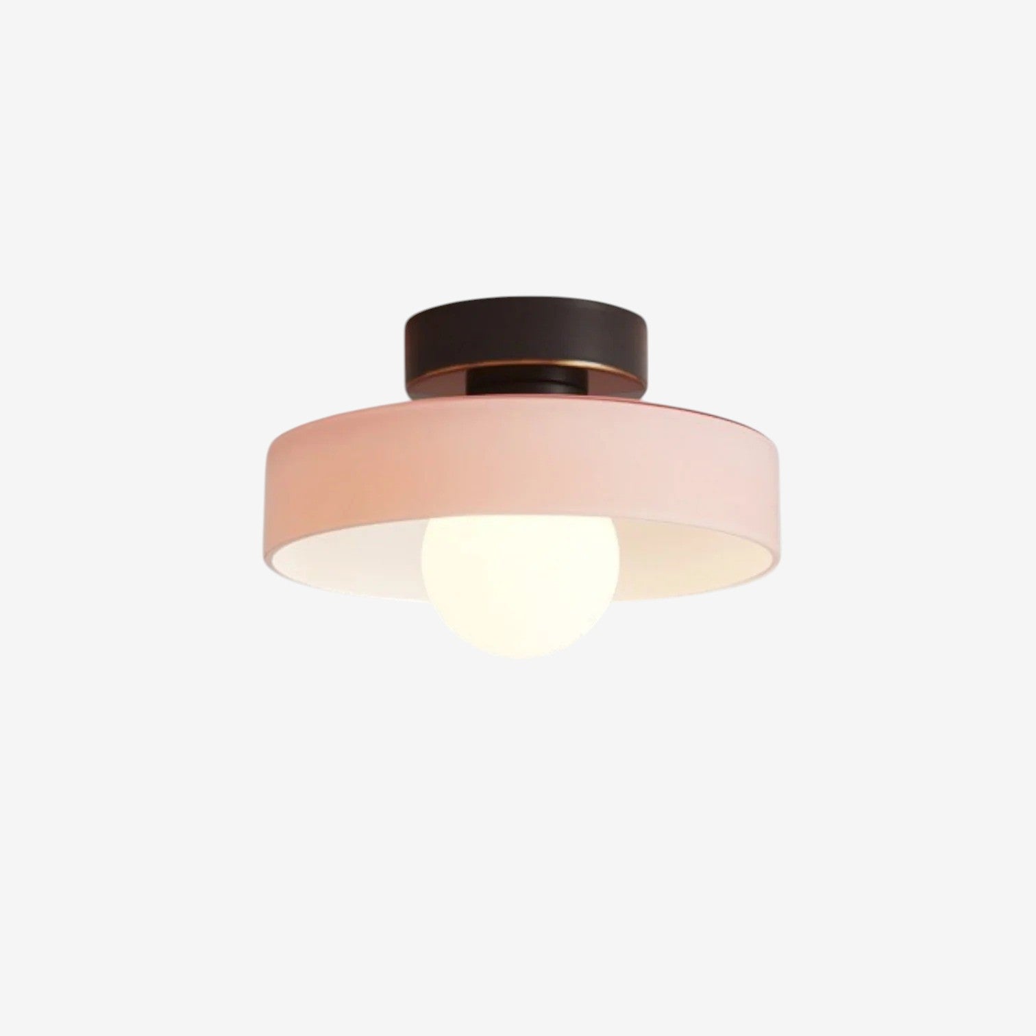 French Bauhaus Ceiling Lamp – Geometric Glass Flush Mount Fixture