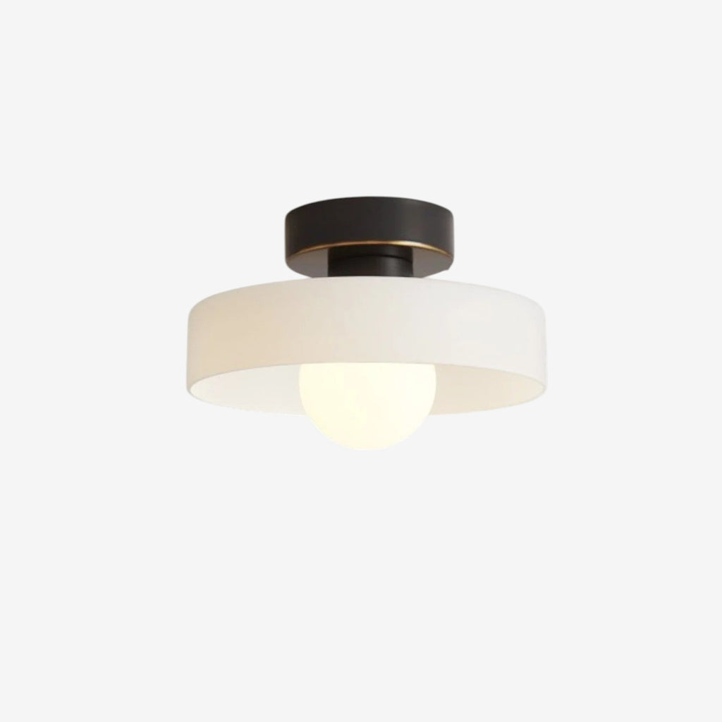 French Bauhaus Ceiling Lamp – Geometric Glass Flush Mount Fixture