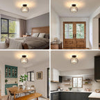 Vintage Crystal Ceiling Light