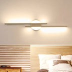 LED Wall Light Metal Twin Linear Design | Modern Minimalist Indoor Lighting | Energy-Efficient Hardwired Sconce for Living Room