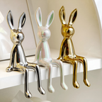 Ceramic Rabbit Figurine Modern Decorative Bunny Sculpture