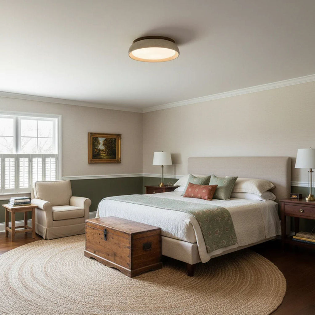 Minimalist Ceiling Lamp – Natural Finish Warm Interior Accent Design