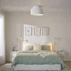 Minimalist Ribbed Ceramic Ceiling Light
