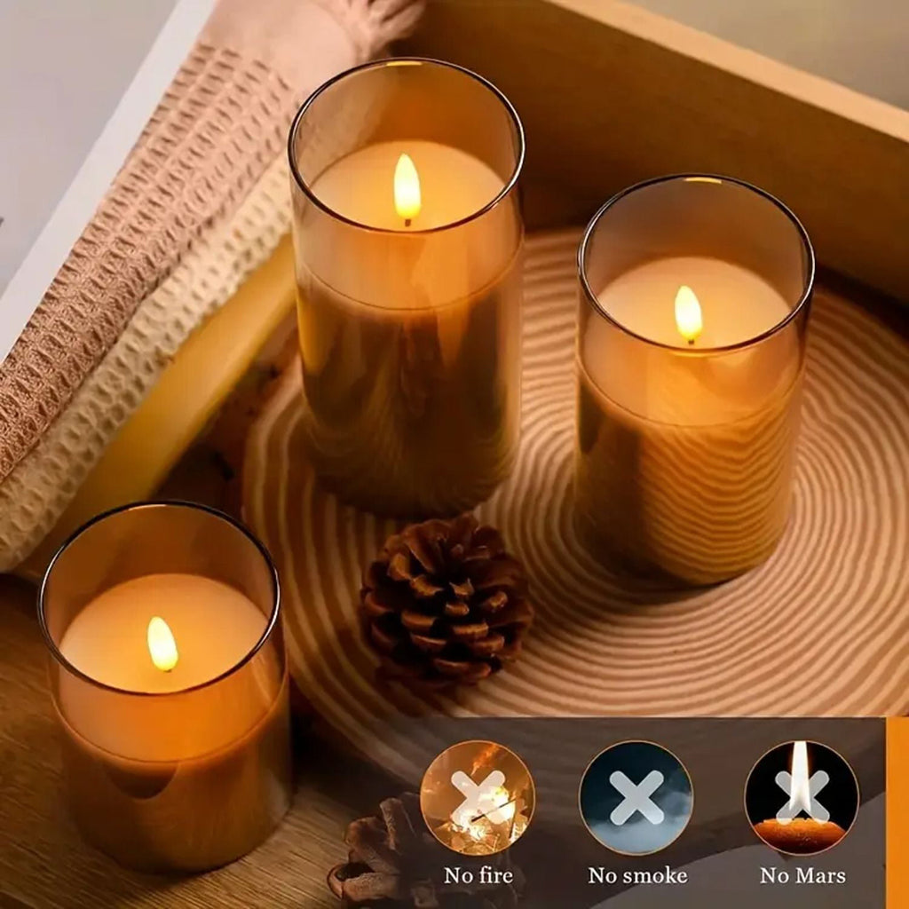 Flameless LED Candles – Battery Powered With Timer For Safe Ambient Decor