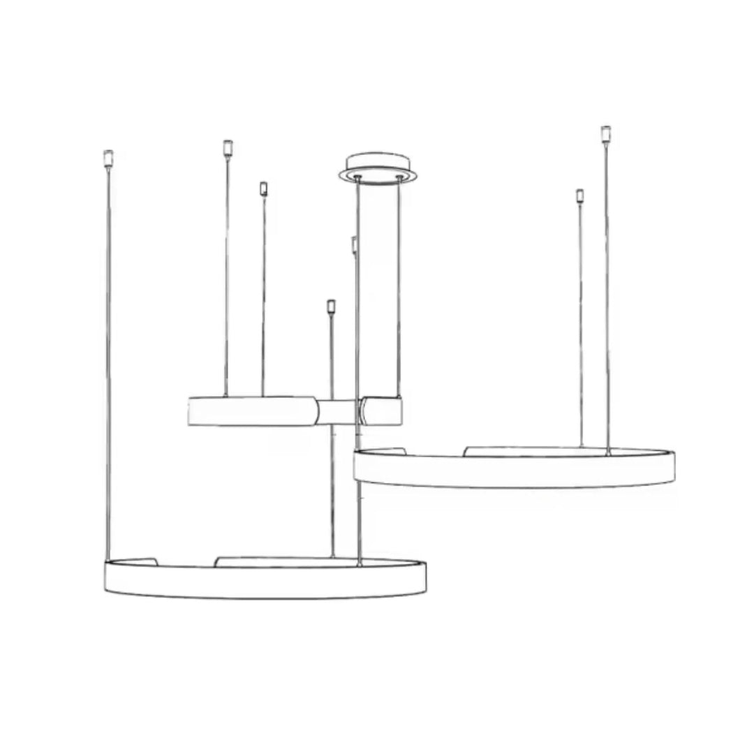 Circular LED Metal Pendant Light