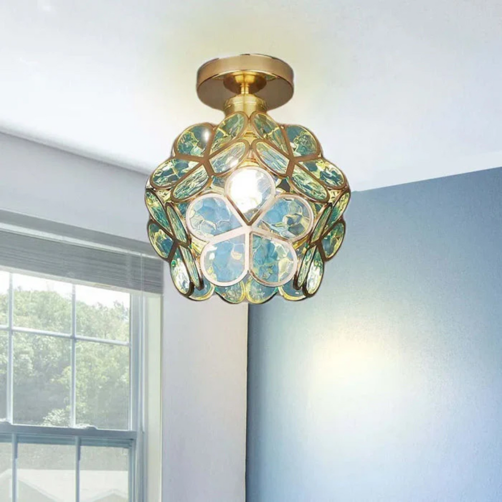 Luxury Glass Flower Ceiling Lamp