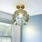 Luxury Glass Flower Ceiling Lamp