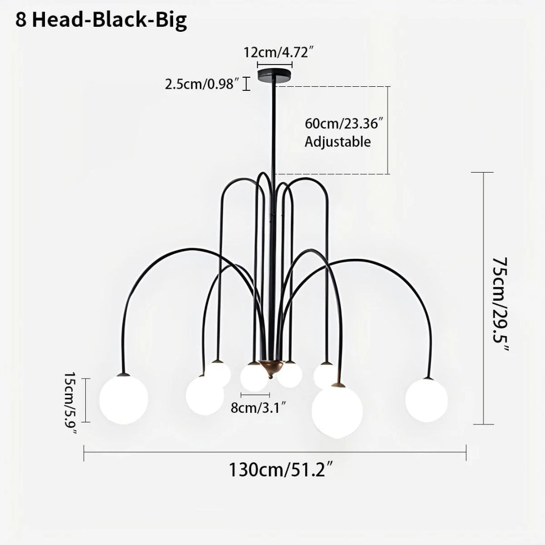 Modern Glass Chandelier