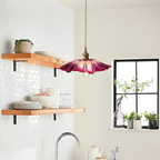 Retro Lotus Glass Pendant Lamp
