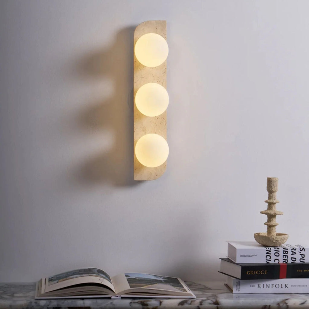 Round Stone Wall Light