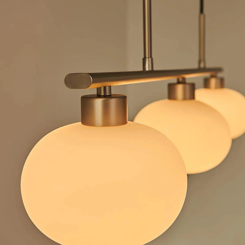 Linear Triple Glass Pendant Light