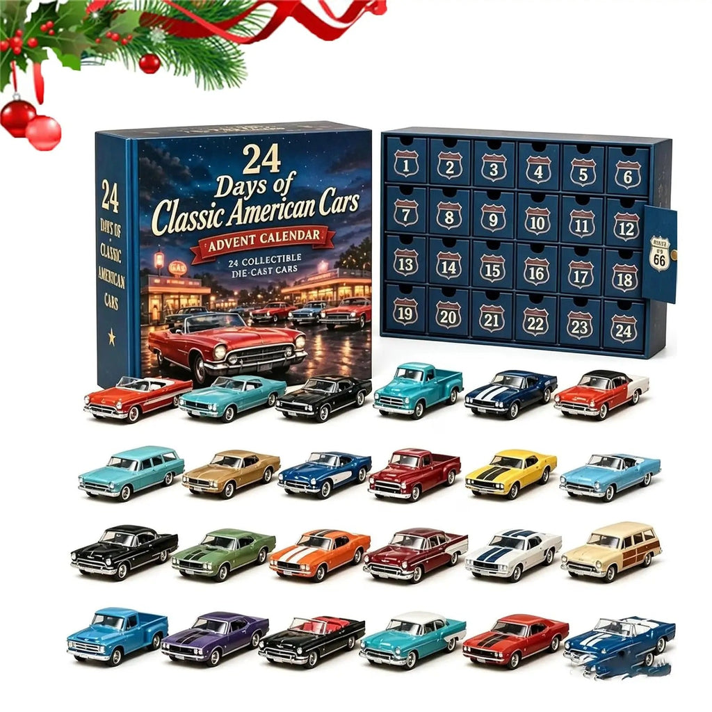 24-day Mini Christmas Calendar with Building Blocks, Unique Designs, Buildable Bricks, Includes Hanging Loops, Festive Countdown
