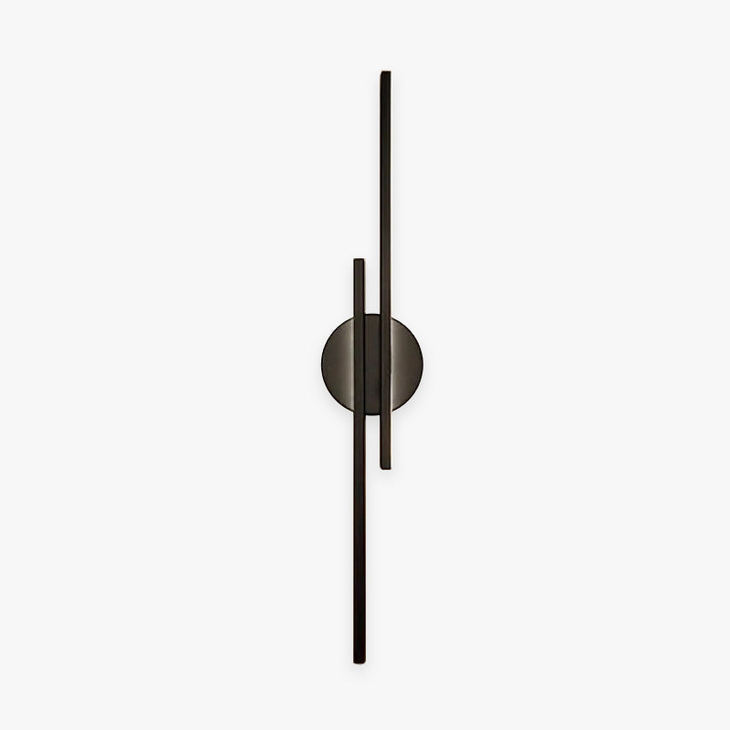 LED Wall Light Metal Twin Linear Design | Modern Minimalist Indoor Lighting | Energy-Efficient Hardwired Sconce for Living Room