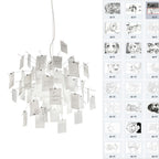 Paper Chandelier Stainless Steel Pendant Light | Customizable DIY Design with A5 Paper Sheets | Multi Pattern Interior Light