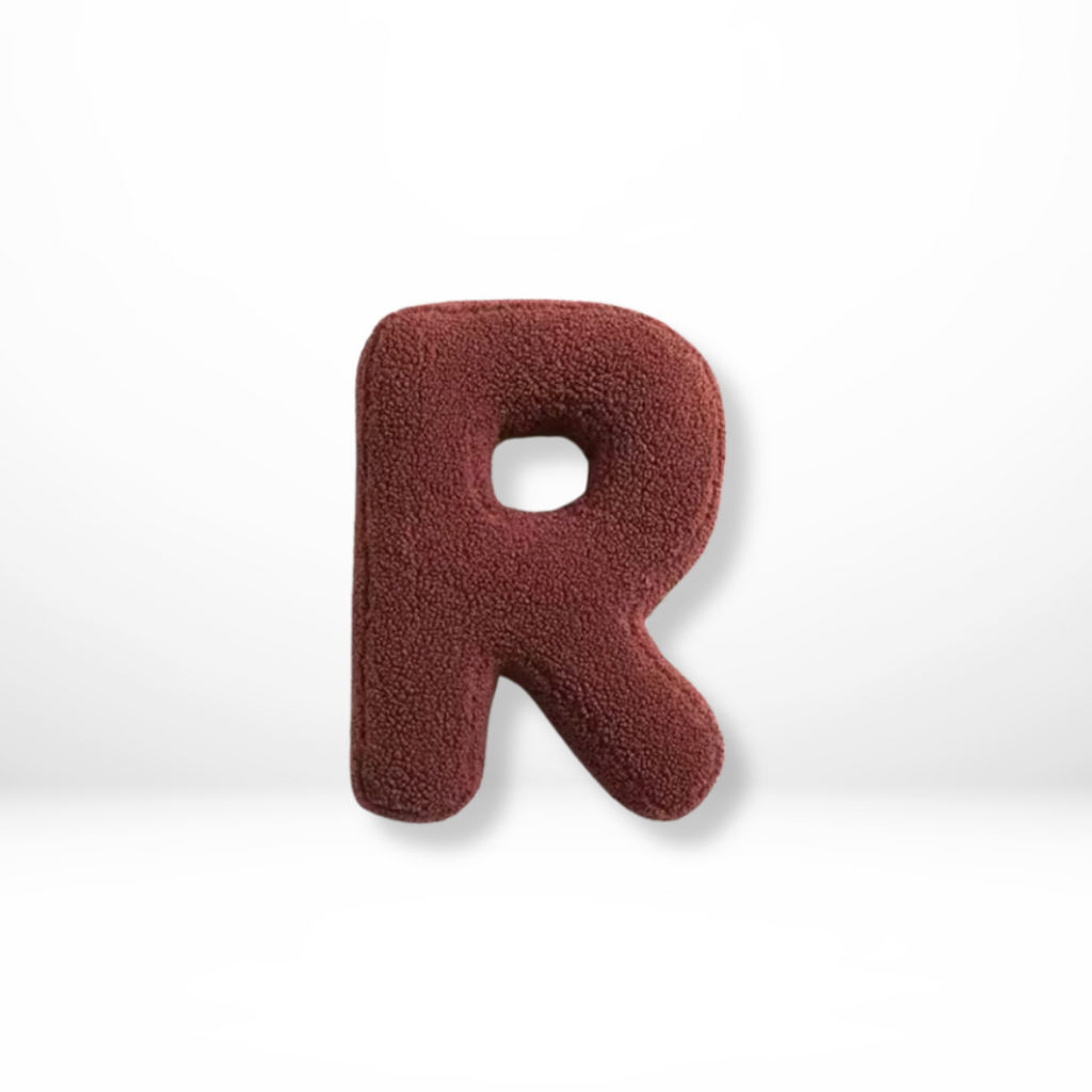 Velvet Alphabet Throw Pillow With Letters A To Z