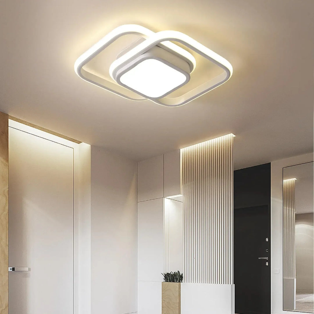 Contemporary Double Ring Ceiling Light