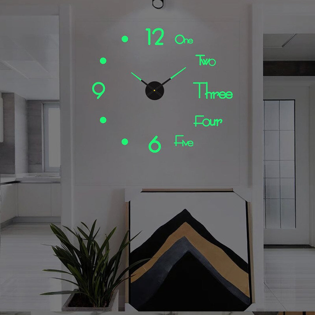 3D Wall Clock – Modern Roman Numeral Or Typographic Decorative Design
