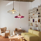 Retro Lotus Glass Pendant Lamp
