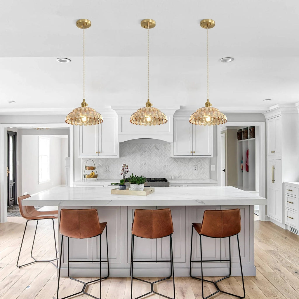 Floral Glass Pendant Light