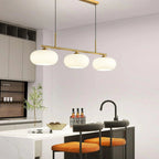 Linear Triple Glass Pendant Light