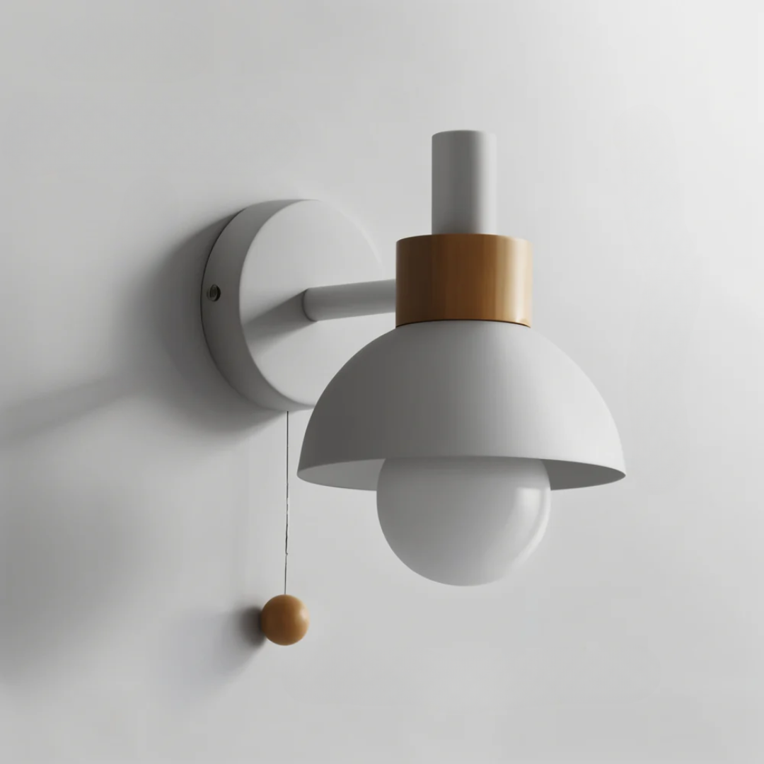 Modern LED Wall Sconce Pull Cord Accent Light