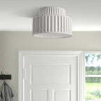 Minimalist Ribbed Ceramic Ceiling Light